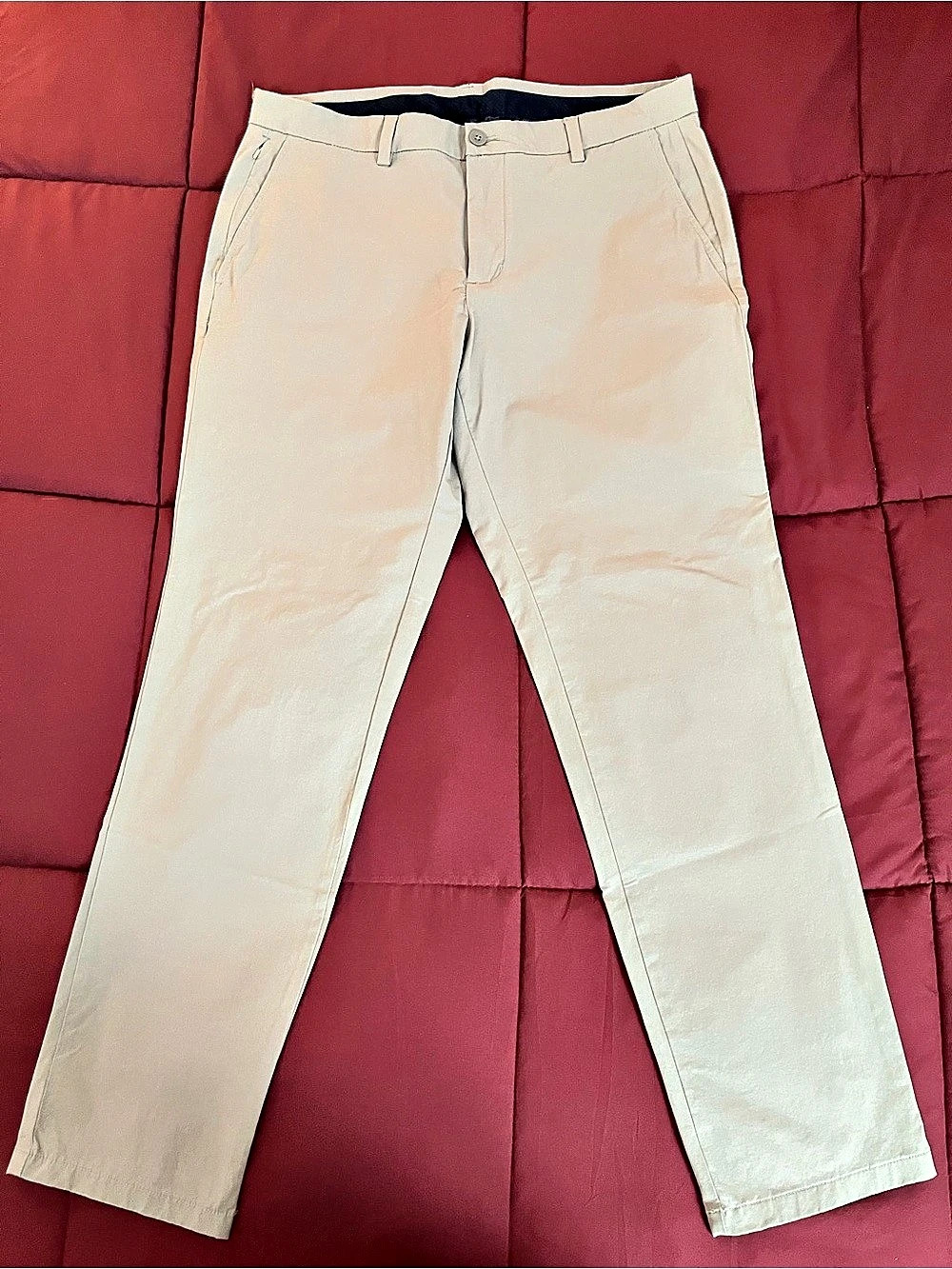 OTG Vineyard Vines On-The-Go Pants Pale Grey Cotton Blend Chinos Waist 36 x 32